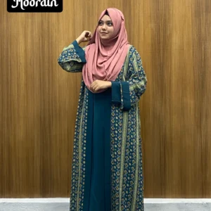 Seagreen Print Shrug Set, Shrug Set, Shrug, Coti, Abaya, Borka
